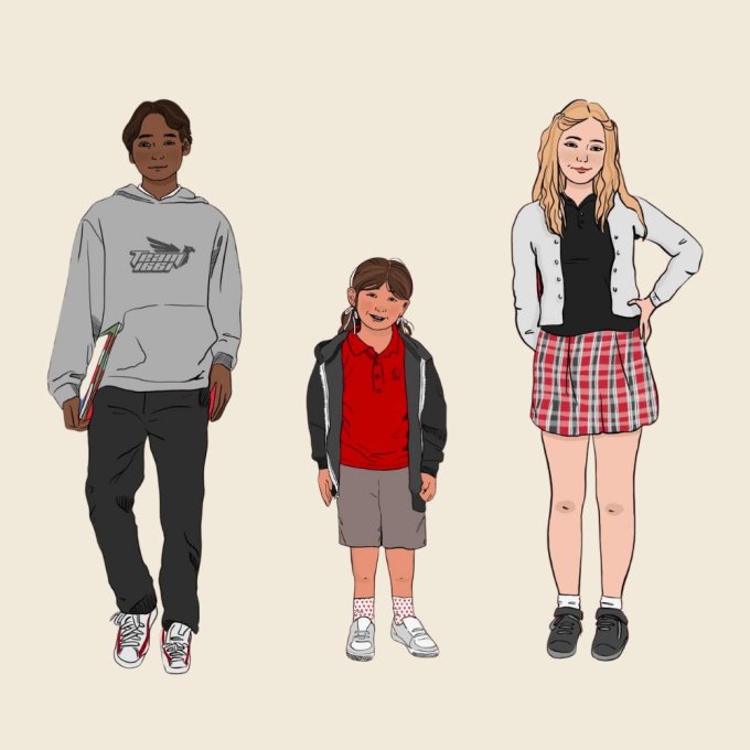 访问巴克利Lands' End制服网站